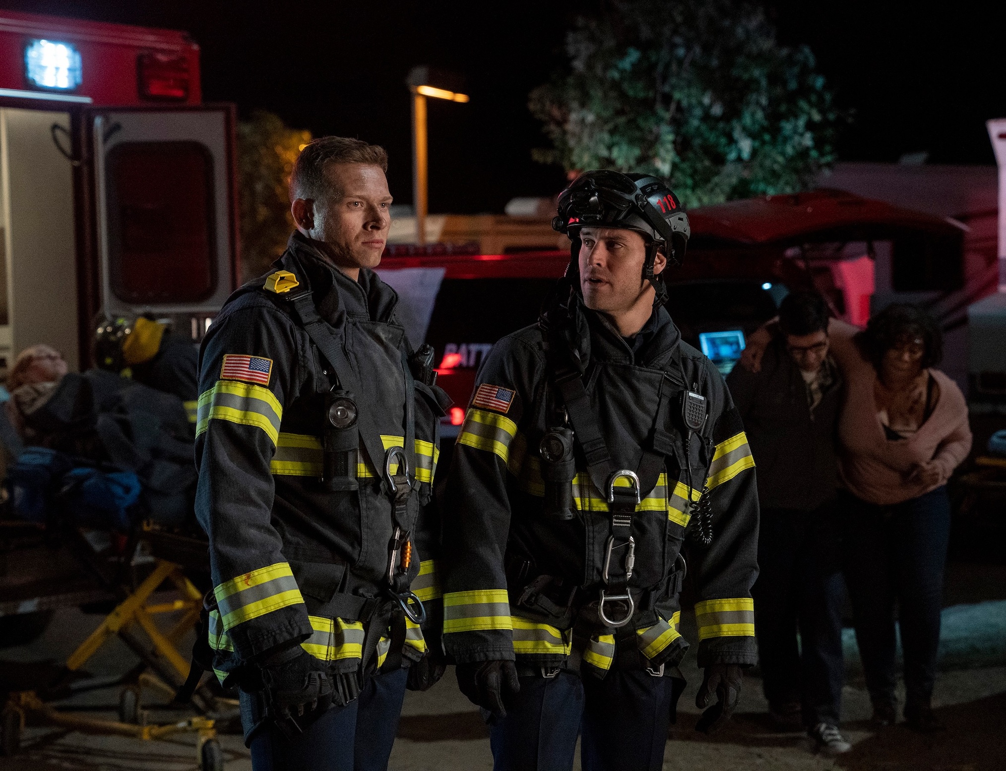 Oliver Stark as Buck and Ryan Guzman as Eddie — '9-1-1' Season 3 Episode 18 