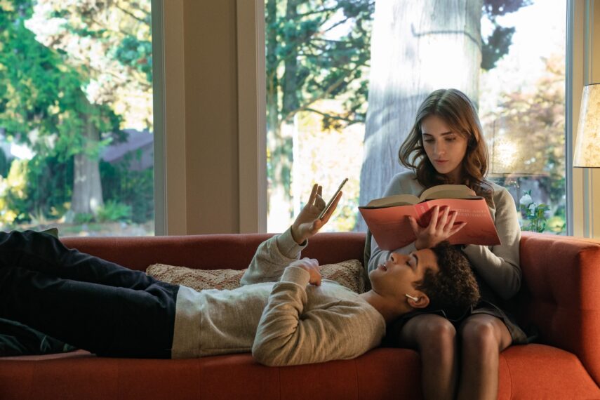 Jordan Fisher and Talia Ryder in 'Hello, Goodbye, and Everything in Between.'