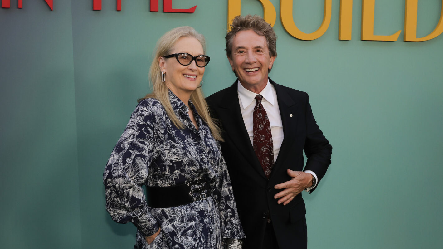 Meryl Streep and Martin Short attend the Season 4 premiere of Hulu's 'Only Murders In The Building' at Paramount Studios on August 22, 2024 in Los Angeles, California.